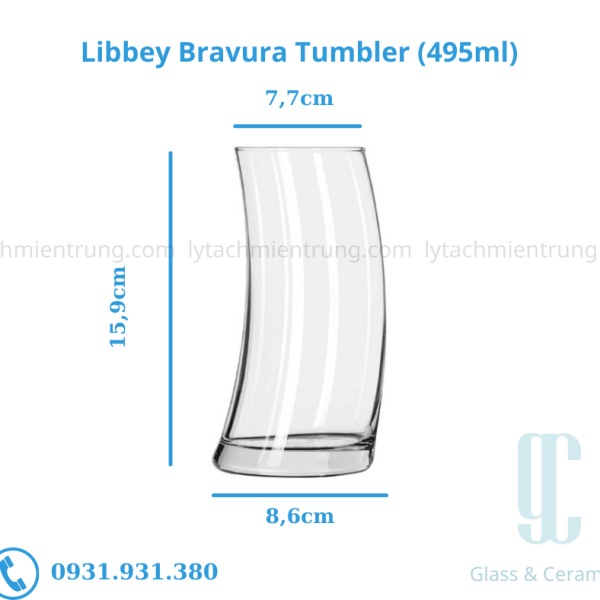 Ly thủy tinh Libbey Bravura Tumbler (495ml)