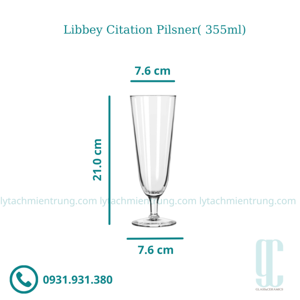 Ly thủy tinh Libbey Citation Pilsner( 355ml)