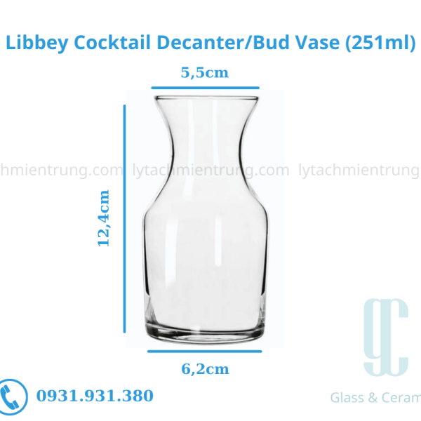 Ly thủy tinh Libbey  Cocktail Decanter/Bud Vase (251ml)