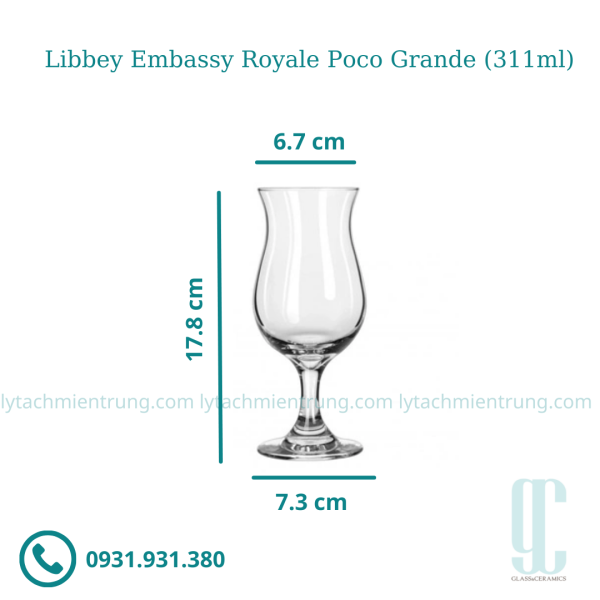 Ly thủy tinh Libbey Embassy Royale Poco Grande (311ml)