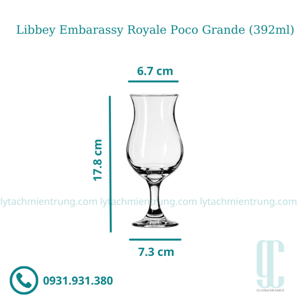 Ly thủy tinh Libbey Embarassy Royale Poco Grande (392ml)