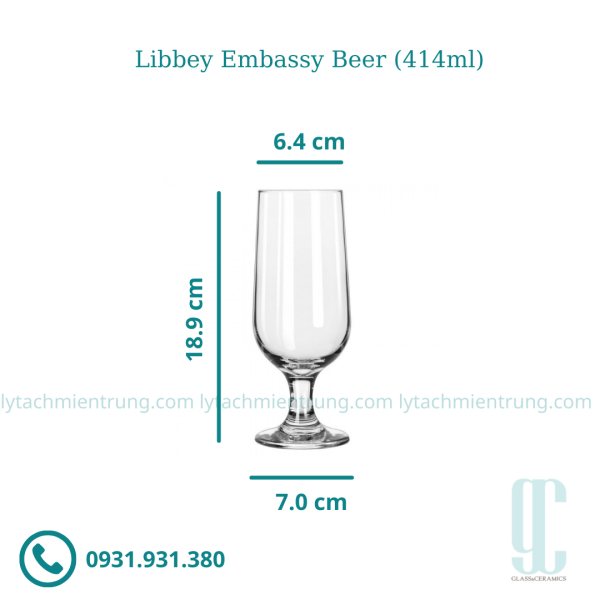 Ly thủy tinh Libbey Embassy Beer (414ml)