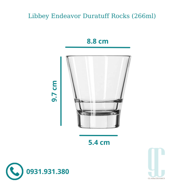 Ly thủy tinh Libbey Endeavor Duratuff Rocks (266ml)
