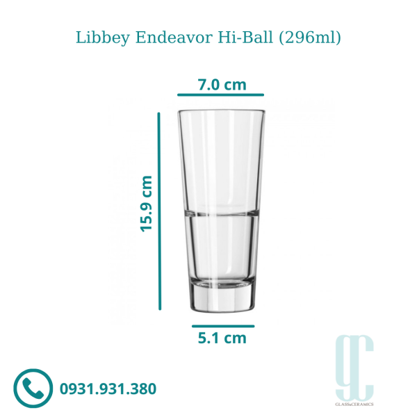 Ly thủy tinh Libbey Endeavor Hi-Ball (296ml)