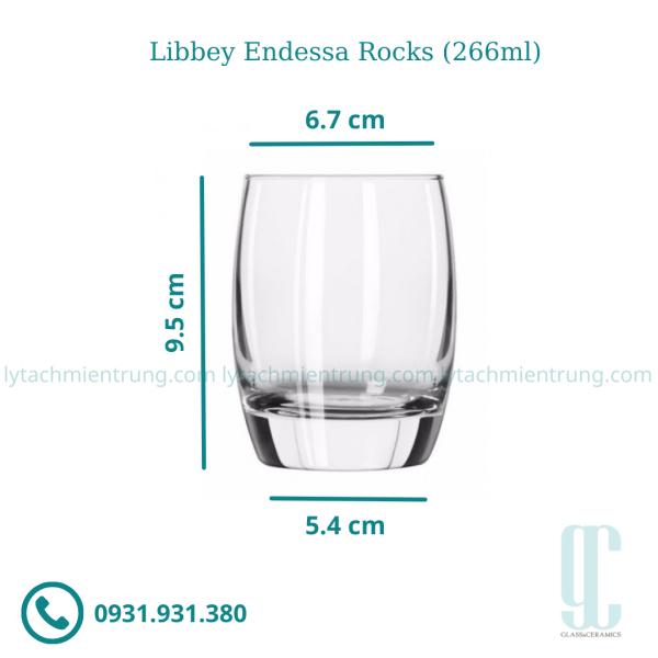 Ly thủy tinh Libbey Endessa Rocks (266ml)