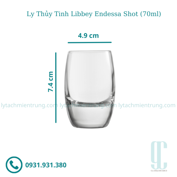 Ly thủy tinh Libbey Endessa Shot (70ml)