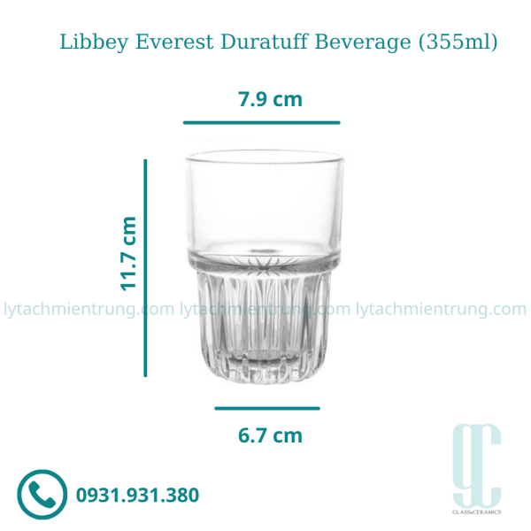 Ly thủy tinh Libbey Everest Duratuff Beverage (355ml)