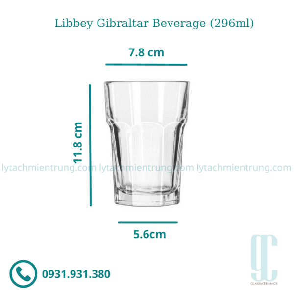 Ly thủy tinh Libbey Gibraltar Beverage (296ml)