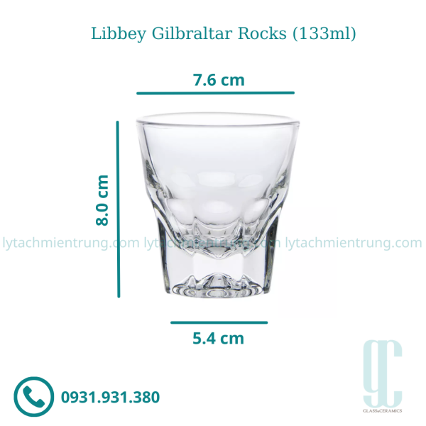 Ly thủy tinh Libbey Gibraltar Rocks (133ml)