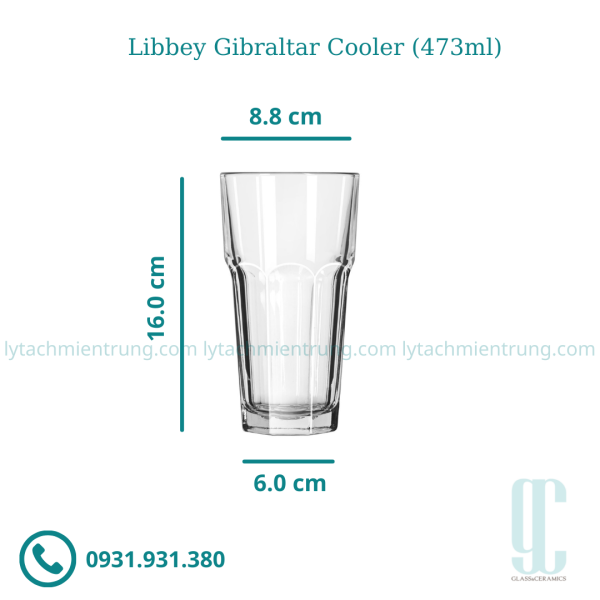 Ly thủy tinh Libbey Gibraltar Cooler (473ml)