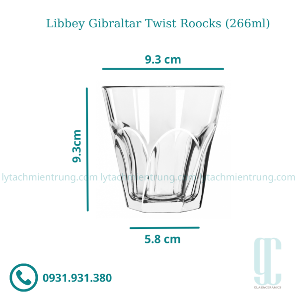 Ly thủy tinh Libbey Gibraltar Twist Roocks (266ml)