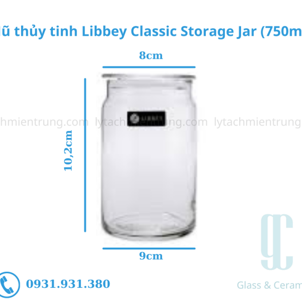 Bình thủy tinh nắp nhựa Libbey Classic Storage Jar (750ml)