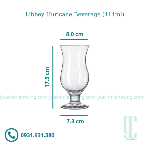 Ly thủy tinh Libbey Huricane Beverage (414ml)