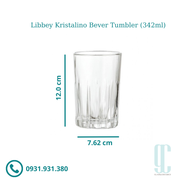 Ly thủy tinh Libbey Kristalino Bever Tumbler (342ml)