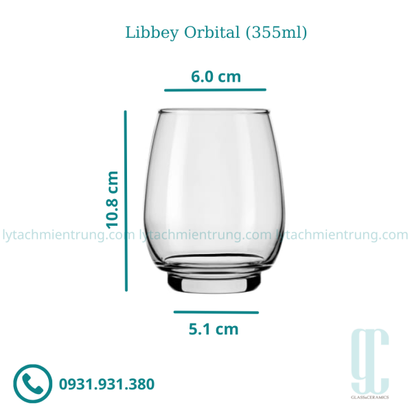 Ly thủy tinh Libbey Orbital (355ml)