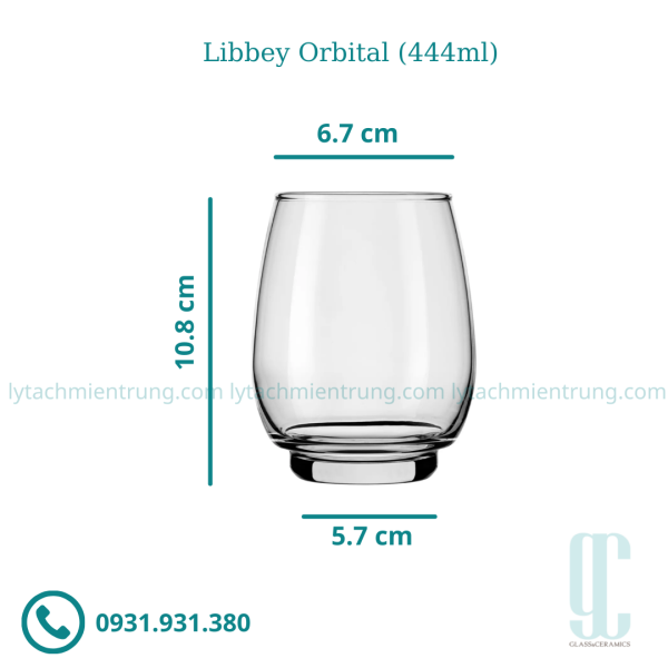 Ly thủy tinh Libbey Orbital (444ml)