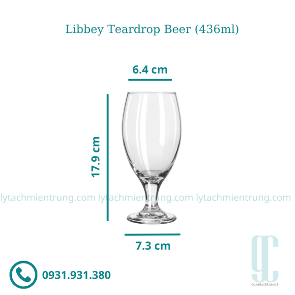 Ly thủy tinh Libbey Teardrop Beer (436ml)