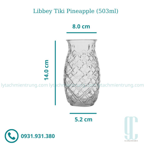 Ly thủy tinh Libbey Tiki Pineapple (503ml)